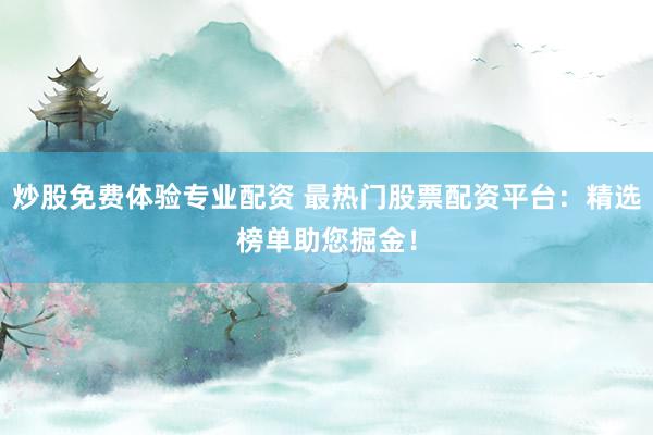 炒股免费体验专业配资 最热门股票配资平台：精选榜单助您掘金！
