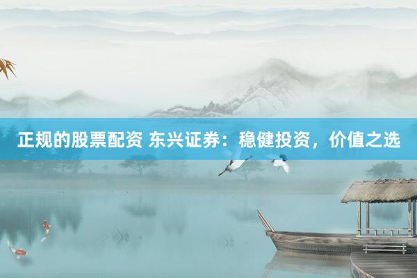 正规的股票配资 东兴证券：稳健投资，价值之选
