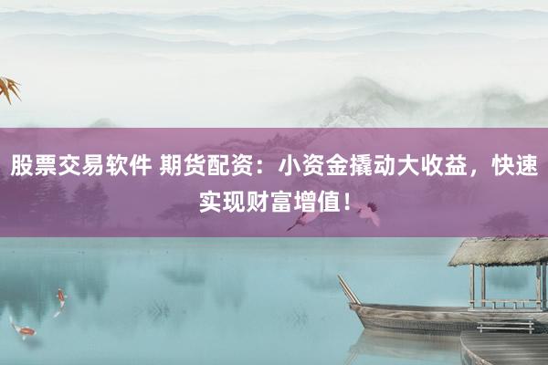股票交易软件 期货配资：小资金撬动大收益，快速实现财富增值！