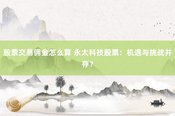 股票交易佣金怎么算 永太科技股票：机遇与挑战并存？