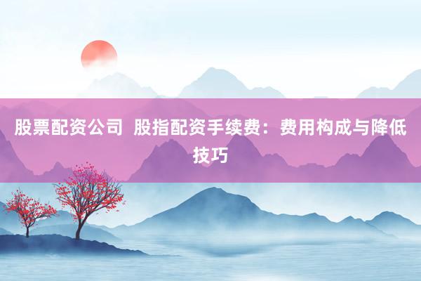 股票配资公司  股指配资手续费：费用构成与降低技巧