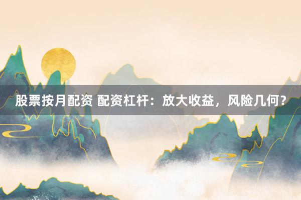 股票按月配资 配资杠杆：放大收益，风险几何？