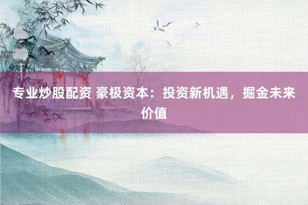 专业炒股配资 豪极资本:投资新机遇,掘金未来价值