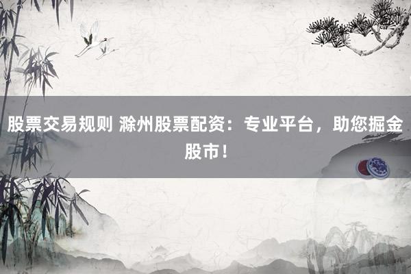 股票交易规则 滁州股票配资：专业平台，助您掘金股市！